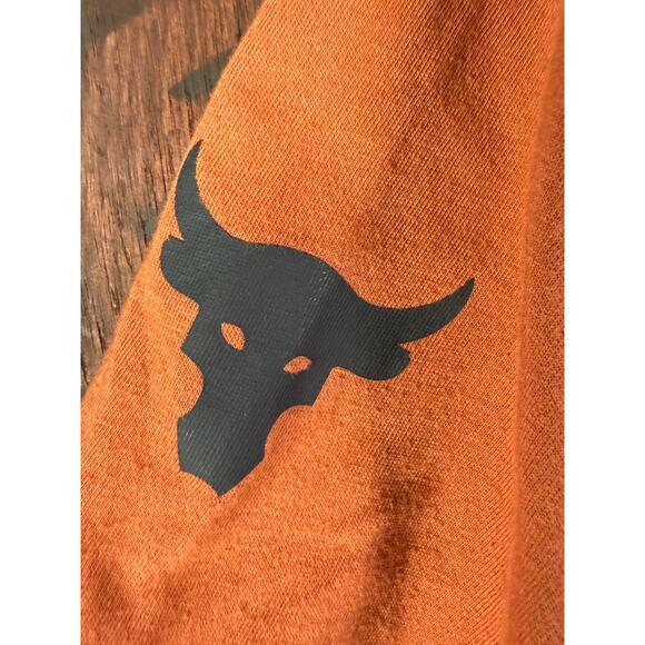 Project Rock Under Armour Iron‎ Paradise Gym Activewear Shirt Orange Mens Large - Picture 7 of 10